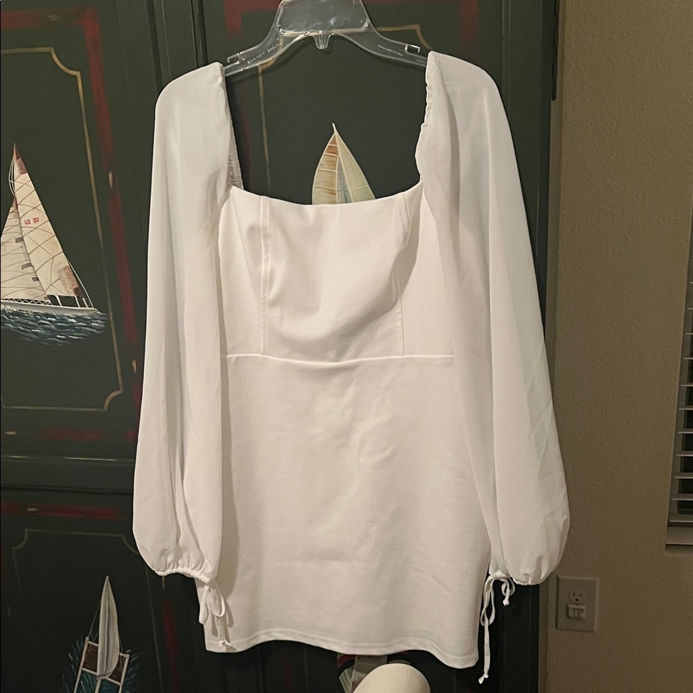 Elegant White Women's Dress